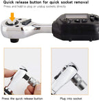 1/2 inch Digital Torque Wrench Mini Professional Electronic Short Handle Torque Wrenches Repair-Tools-Kit-Set-Tool Bike-Repair Hand-Tools (尺寸 Size : WR3-30AN)