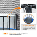 Exacme 15 FT Round Trampoline with 400 LBS Weight Limit&amp;Upgraded Carbon Fiber Support Pole With OranBasketball Hoop