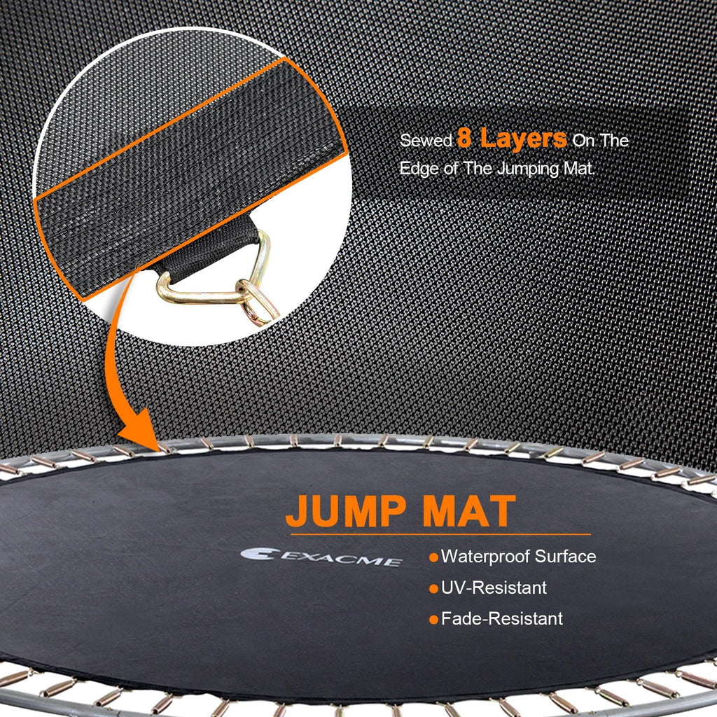 Exacme 15 FT Round Trampoline with 400 LBS Weight Limit&amp;Upgraded Carbon Fiber Support Pole With OranBasketball Hoop
