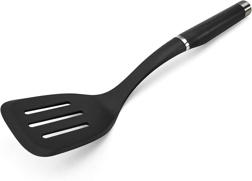 KitchenAid Gourmet Nylon Slotted Turner, one size, Matte Black