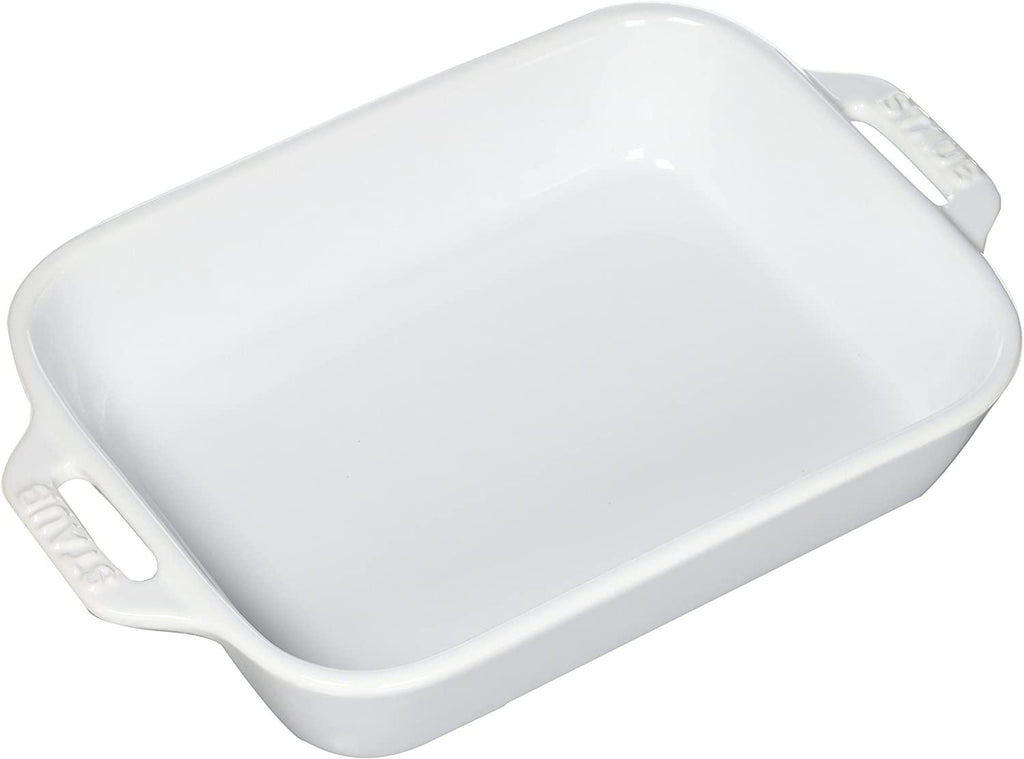 STAUB Ceramics Rectangular Baking Dish, 7.5x6-inch, White