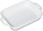 STAUB Ceramics Rectangular Baking Dish, 7.5x6-inch, White