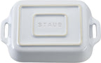 STAUB Ceramics Rectangular Baking Dish, 7.5x6-inch, White
