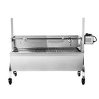 Steel Spit Roaster Rotisserie Barbecue Charcoal Grill 118CM Large
