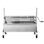 Steel Spit Roaster Rotisserie Barbecue Charcoal Grill 118CM Large