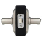 Accent Satin Nickel Privacy Bed/Bath Door Lever with Camelot Trim
