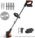 Battery-Powered Lawn Trimmer with Battery, Electric Lawn Mower, Light Battery-Powered Lawn Mower, Telescopic Handle with 21 V Lithium Battery and Charger, Electric Telescopic Handle with Mowing
