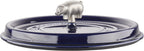 Staub Cast Iron 6-qt Cochon Shallow Wide Round Cocotte - Dark Blue, Made in France