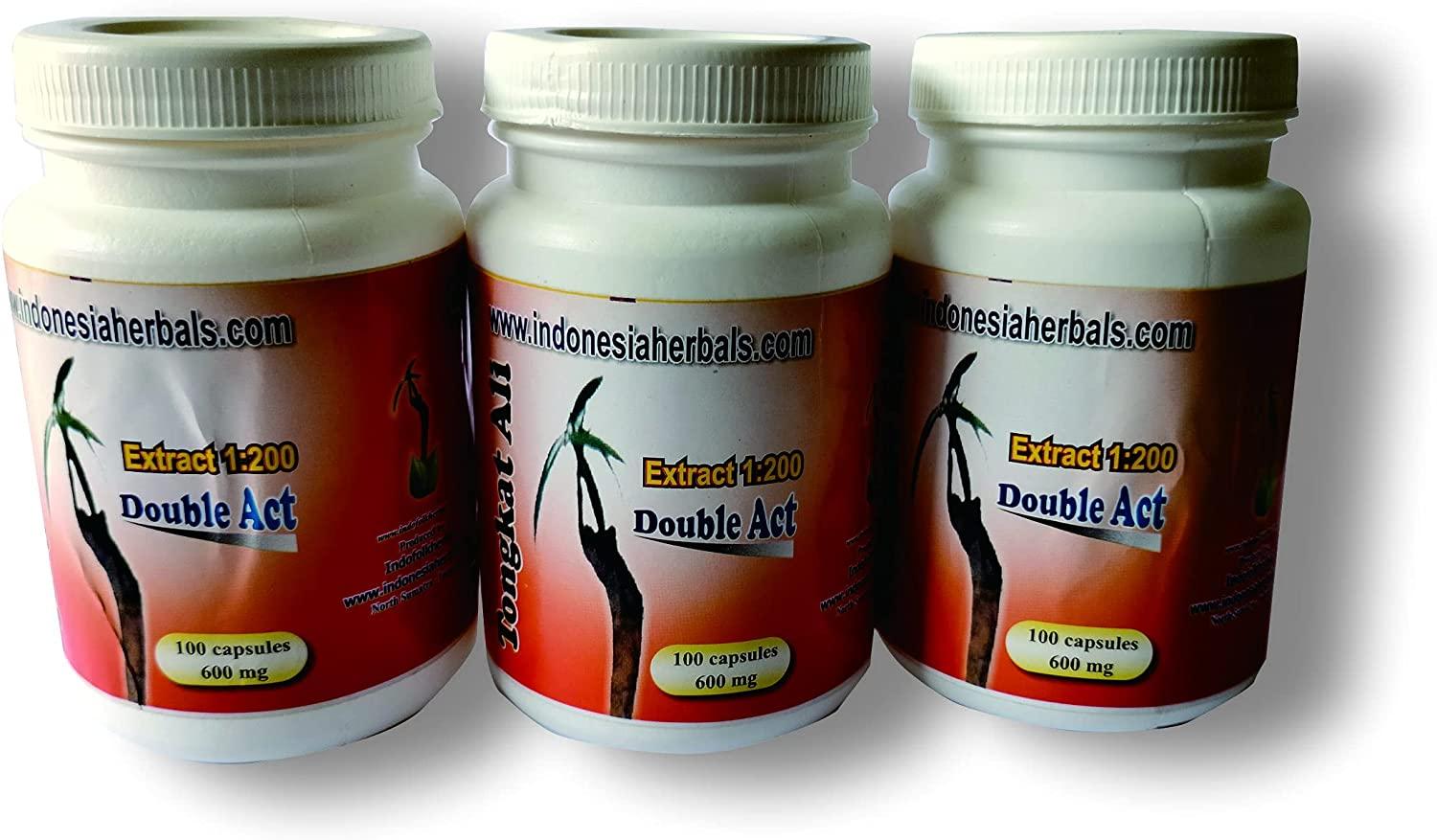 Tongkat Ali / Eurycoma Longifolia Jack 1:200 600mg (3 Bottle / 300 Capsules)