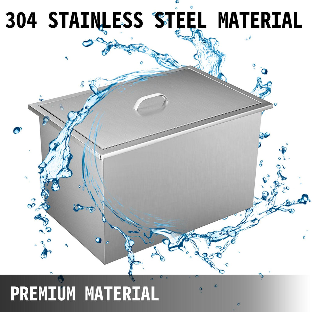 7 Sizes Drop In Ice Chest Bin Boxes W/ Cover  Steel Outdoor/Indoor 304