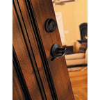 Tustin Venetian Bronze ExteriorEntry Door Lever and Single Cylinder Deadbolt Combo Pack Featuring SmartKey Security