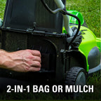 Greenworks 40V Push Lawn Mower, 16-Inch Electric Lawn Mower with 4.0Ah Battery and Charger Included