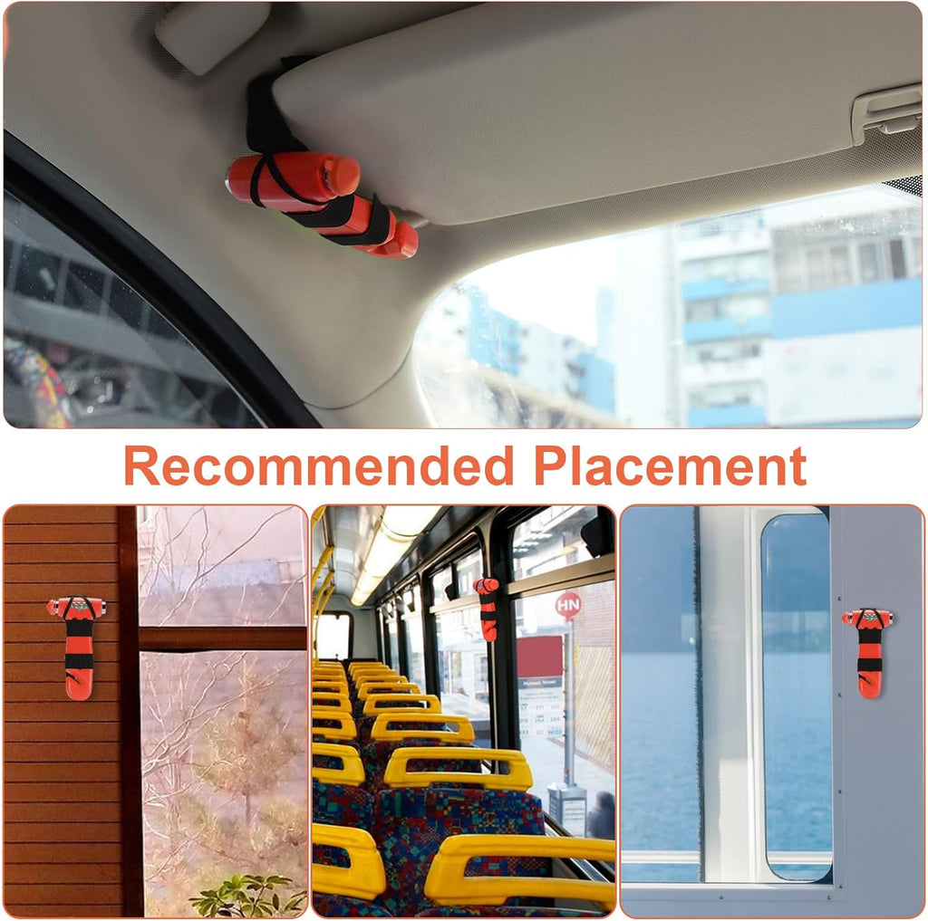 THINKWORK Car Safety Hammer, 3-in-1 Emergency Escape Tool with One Second Window Breaker and Seat Belt Cutter, Safety Emergency Car Escape Tool for Car, Office, Home, Orange