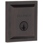 Square Venetian Bronze Low Profile Single Cylinder Deadbolt Featuring SmartKey Security