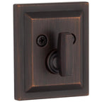 Square Venetian Bronze Low Profile Single Cylinder Deadbolt Featuring SmartKey Security