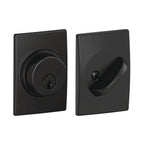 Century Matte Black Single Cylinder Deadbolt