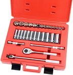Stanley Proto J54126 30 Piece 12 Point 1/2" Drive Socket Set