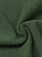 mens solid color round neck casual basic cable knit sweater with scarf