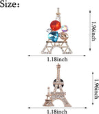 ZOSTLAND Rhinestone Car Decorative Clip,Car Air Fresheners,Iron Tower Car Air Vent Clip,Personalized Automotive Interior Decoration AccessTories,Car Decor Gift for women,Girl,man (2pcs Eiffel)