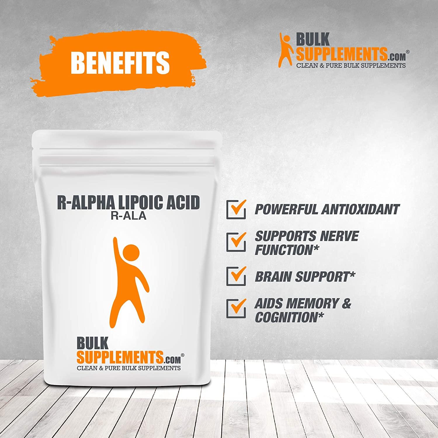 BulkSupplements.com R-Alpha Lipoic Acid Powder (R-ALA) (500 Grams - 1.1 lbs)