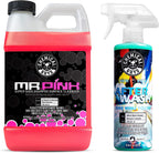 Chemical Guys CWS_402_64A Car Wash, Dry &amp; Shine Bundle - Mr. Pink Foaming Car Wash Soap, 64 oz (Half Gallon) + After Wash Gloss Boosting Drying Aid (16 oz) (2 Items) Works on Cars, Trucks, SUVs