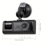 3 Camera Lens Car DVR 3-Channel Dash Cam HD 1080P Dash Camera Dual Lens Dashcam Video Recorder Black Box Car ParMonitoring Insede IR Night Vision