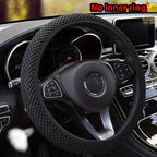 Three-dimensional Mesh Breathable Sweat-absorbing Comfortable Non-slip Car Steering Wheel Cover, Without Inner Ring Suitable For 14.57-14.96inch Auto Parts