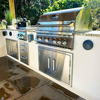 Outdoor Kitchen Double Access Doors,33x22 Inch BBQ Grill 33x22″