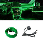 196.85inchCar Environment El Wire LED USB Flexible Neon Interior Lights Assembly RGB Light For Automotive Decoration Lighting Accessories
