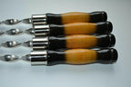 Set  steel skewer wooden case gift Grill BBQ Tool  BBQ accessory set