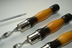 Set  steel skewer wooden case gift Grill BBQ Tool  BBQ accessory set