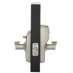 Camelot Satin Nickel Electronic Door Lock with Accent Door Lever Featuring Flex Lock