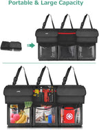 Oasser Back Seat Trunk Organizer Hanging Car Organizer Trunk Foldable Cargo Storage with 6 Large Pockets 3 Adjustable Straps