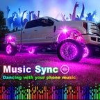 Rock Lights For Trucks, 4/6/8/10 Pods RGB LED Rock Lights With APP/Remote Control &amp; Music Mode,  For Pickup Off Road Jeep RZR SUV ATV UTV Car