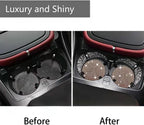 2pcs Bling Car Cup Holder Coaster, 2.75 inch Anti-Slip Shockproof Universal Fashion Vehicle Car Coasters Insert Bling Rhinestone Auto Automotive Interior Accessories for Women (2 pcs, Gold Champagne)
