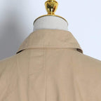 patchwork striped trench coat