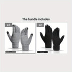 Winter Thickened Warm Wool Gloves Outdoor Windproof Cycling Gloves Touchscreen Gloves