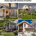 Unique And Amazing Metal Wind Spinner 3D Wind Catcher Metal Outdoor Patio Decor Metal Windmill Spinner For RV Outdoor Garden
