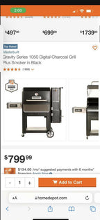 Gravity Series 1050 Digital Charcoal Grill with Smoker - Black