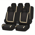 Upgrade Your Car Interior Comfort: 5-Seat Universal Car Seat Cover Set - Soft &amp; Breathable Polyester Fabric