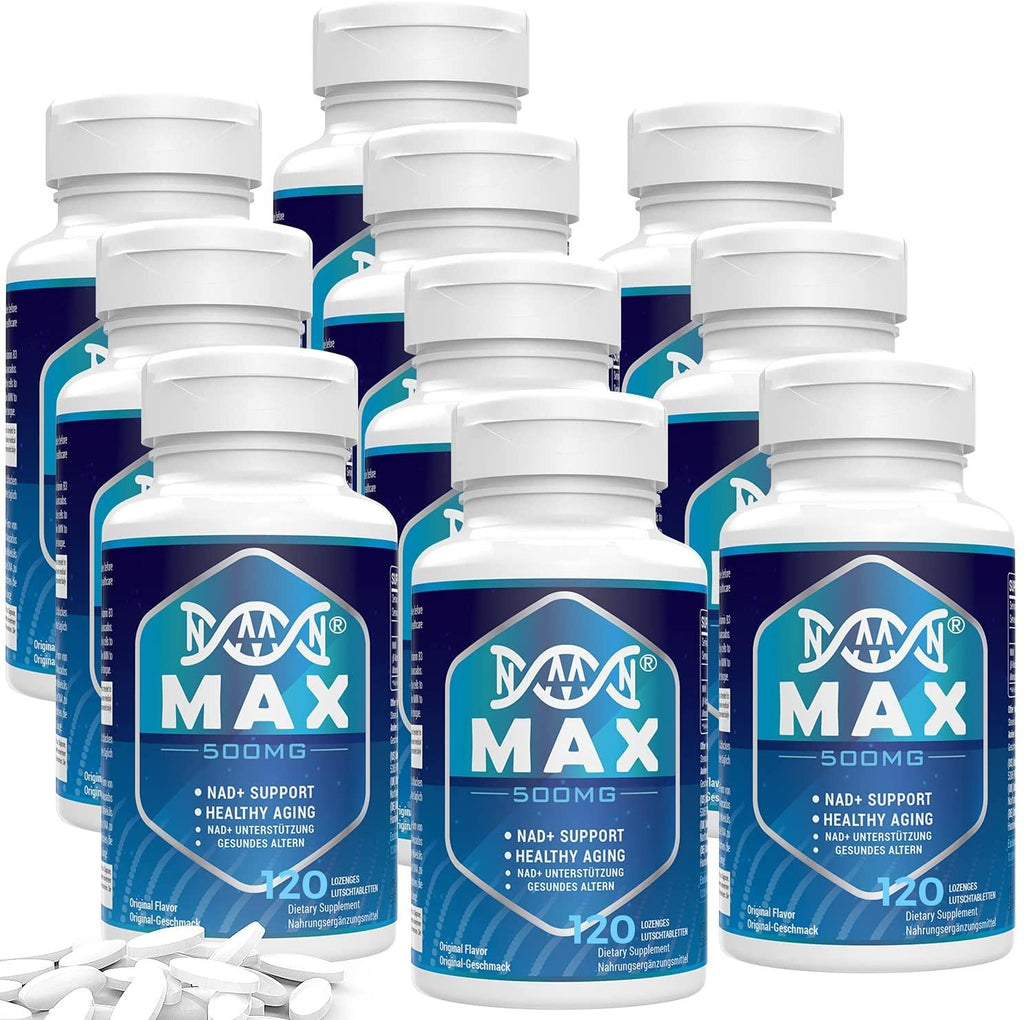 NMN 500mg Sublingual-Fast-Acting Nicotinamide Mononucleotide Lozenges - Boost NAD- NMN Supplement for Potent Anti-Aging Cellular Repair & Healthy(10 Packs 1200 Lozenges)