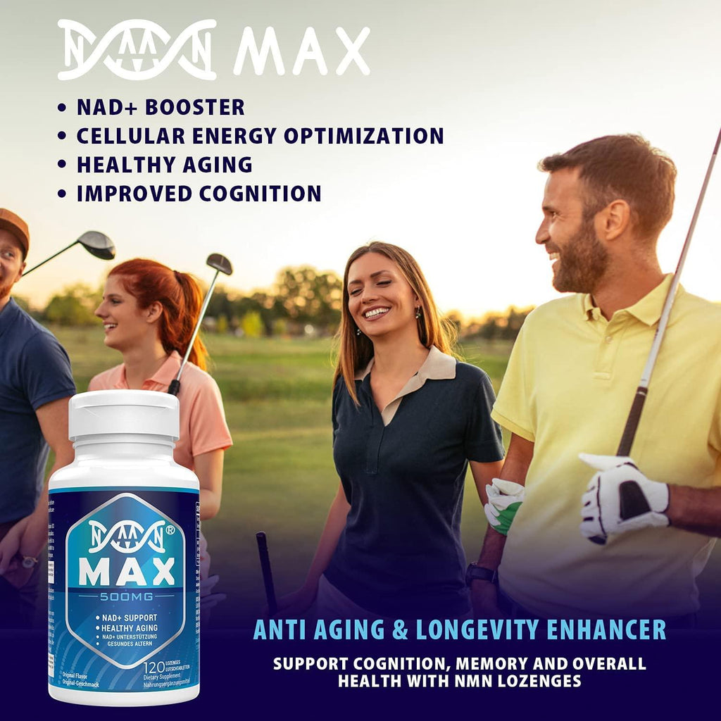 NMN 500mg Sublingual-Fast-Acting Nicotinamide Mononucleotide Lozenges - Boost NAD- NMN Supplement for Potent Anti-Aging Cellular Repair & Healthy(10 Packs 1200 Lozenges)