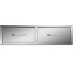 30"WX10"H Outdoor Kitchen Drawers Horizontal Double Acess Drawer  Steel
