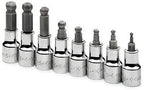 SK Hand Tools 19752 8-Piece 3/8-Inch Drive Metric Ball Hex Bit Socket Set