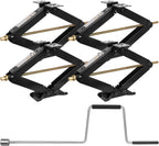 WEIZE RV Trailer Camper Stabilizer Leveling Scissor Jacks with Handle 24" 7500lbs Set of 4