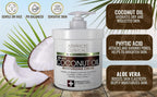 Advanced Clinicals Coconut Body Lotion Moisturizing Cream &amp; Face Lotion For Women &amp; Men | Coconut Lotion | Natural Coconut Oil Cream Skin Care Moisturizer Body Butter Balm For Dry Skin, 16Oz, 2-Pack
