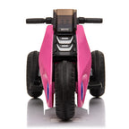 Children Electric Motorcycle, URHOMEPRO Electric Power Wheels Car with 3 Wheels Double Drive, Ride On Toys Ride On Cars with music playback Function, Thanksgiving Christmas Gift, Pink, W6940