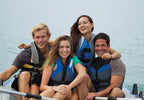 Excursion 5 Person Inflatable Boat Set w/ 2 Oars, Air Pump &amp; Bag (2 Pack)
