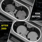 Car Cup Coaster [4 Pack] ME.FAN Silicone Car Coasters/Cup Mats - 2.75In Universal Non-Slip Recessed Car Interior Accessories - Car Cup Holder Insert Coasters Light Grey