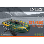 Seahawk 3 Inflatable raft Set and 2 Transom Mount 8 Speed Trolling Motors
